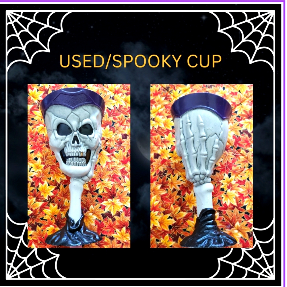 🟩🌈USED SPOOKY CUP 🦇🎃🪦☠